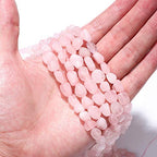 BEADIA Irregular Natural Rose Quartz Crystal Stone Loose Semi Gemstone Beads for Jewelry Making 7-10mm 38cm - color: Rose Quartz Crystal, size: 7-10mm 38cm