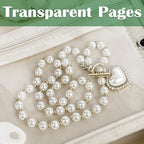 Travel Jewelry Organizer Case, Jewelry Bags Jewelry Storage Book Binder with Clear Zipper Velvet Pouch for Traveling,Earrings, Rings, Necklace, Bracelet (Inner Pages,Beige,3 PCS) - color: Inner Pages,Beige,3 PCS