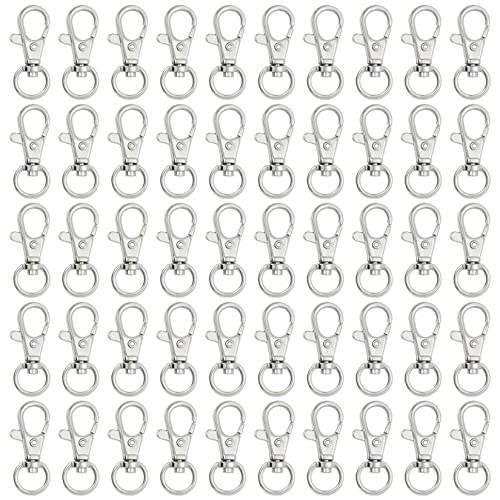 cnomg 50 pcs Swivel Clasps Lanyard Snap Hook,cnomg Metal Swivel Lanyard Snap Hook Lobster Claw Clasp 38mm(Sliver) - color: Sliver, size: 1.5 inches