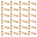 BENECREAT 50Pcs 14k Gold Filled Twist Crimp Beads, Brass Crimp Tube Beads for DIY Jewelry Making Findings, 0.23x0.12Inch, Hole: 1.6mm - color: Gold