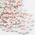 ToBeIT 1000pcs Letter Beads Color Alphabet Beads Round Beads for DIY Bracelet Necklace Jewelry Making Supplies(abs 4x7mm) - color: color-ABS
