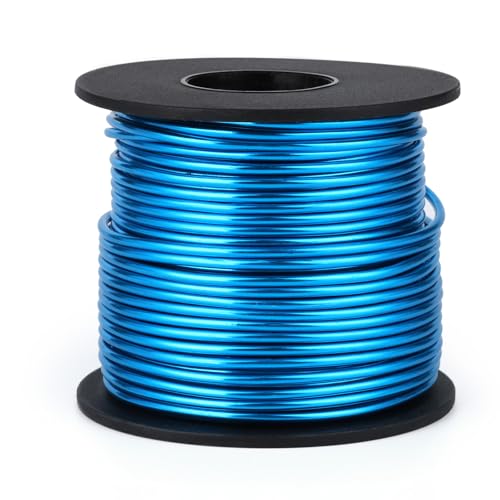 Aluminum Craft Wire, 75 Feet 1.5mm/ 16 Gauge Blue Bendable Soft Metal Aluminum Sculpting Wire Roll Bulk for DIY Crafts Jewelry Making - color: Blue, size: 16 Gauge