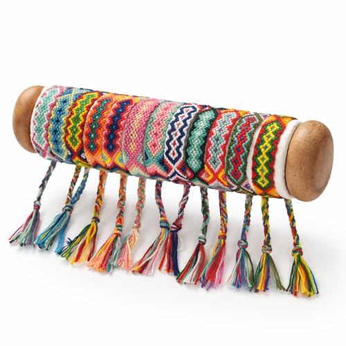 Woven Friendship Bracelets Pack of 12, Handmade Adjustable Bracelets with Sliding Knot Closure for Kids, Girls, Teens & Women, Colorful Bulk Set - style: Handmade bracelet mixed color -12pcs