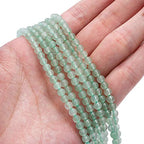 BEADIA Natural Green Aventurine Jade Stone Round Loose Semi Gemstone Beads for Jewelry Making 4MM 38cm/Strand - color: Green Aventurine Jade, size: 4mm