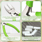 Jewelry Making Pliers Tools - Soft Jaw Flat Nose 5.55" Craft Pliers With 6 Pcs Nylon Replacement Heads Protects Wire When Bending & Straightening, for Ring Bracelet Beading Jewelry Repair