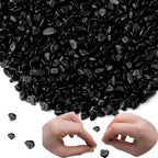 XIANNVXI Black Obsidian Beads, Natural Chip Stone Beads 400Pcs Crystal Bead 5-8mm Irregular Healing Crystal Loose Rocks for DIY Jewelry Making - color: A-Black Obsidian