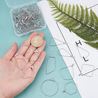 UNICRAFTALE 72Pcs 12 Style Stainless Steel Color Hoop Earring Findings - 304 Stainless Steel Beading Metal Rings - Triangle Teardrop Shaped for Earring Making - size: 26~44.5mm
