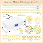 304Pcs Charms Keychain Making Kit for Teens & Adults, Complete Jewelry Making Supplies with Pliers, Key Rings, Charm & Extender Chain, DIY Starter Craft Kit for Girls, Birthday Christmas Gift Ideas