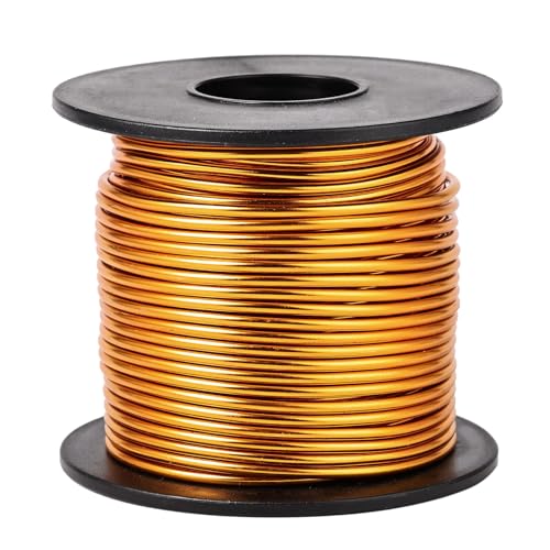 Aluminum Craft Wire, 75 Feet 1.5mm/ 16 Gauge Bright Gold Bendable Soft Metal Aluminum Sculpting Wire Roll Bulk for DIY Crafts Jewelry Making - color: Dark Gold, size: 16 Gauge