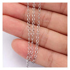 33FT Stainless Steel Jewelry Chains Silver Extender Chains Twisted Cable Chains Link Bulk for Jewelry Makings - color: Silver, size: Chain Width 1.5mm
