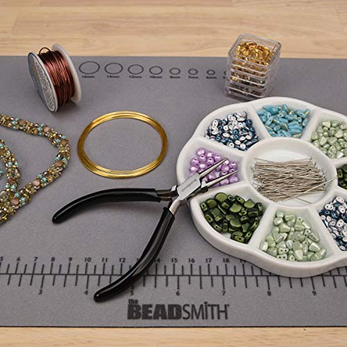 The Beadsmith Round Nose Pliers – Extra Fine Tips – 4.5 inches (114mm) – PVC Grip Handle with Double Leaf Springs – Jewelry Making Tool for Creating Bracelets, Earrings and Necklaces