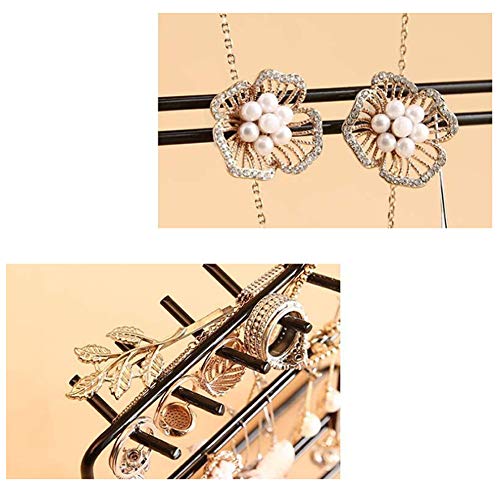 Jewelry Organizer, Jewelry Holder, Perfect Earrings, Necklaces and Bracelets Holder, Black - color: Black
