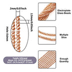 FASHEWELRY 10 Strands Briolette Crystal Glass Beads 2mm Rondelle Faceted Glass Spacer Beads Pearl Luster Plated for Necklace Bracelet Jewelry Making (Sandy Brown) - color: Sandy Brown, size: 2mm