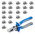 SPEEDWOX Glass Breaking Pliers with 20 Pcs 0.8 Inch Key Fob Hardware Set with Keychain Split Rings Webbing Fabric Strapping Wristlet Set Dark Nickel Breaking Pliers Tools with Rubber Tips - size: 0.8" Dark Nickel