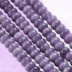 1 Box 2 Strands 148PCS 5X8MM Dark Purple Natural White Jade Dyed Beads with Hole Abacus Disk Gemstone Rondelle Stone Loose Spacer Charms Bead for Jewelry Making Bracelet DIY Craft Supply - color: Purple, size: 148pcs