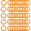 Carabiner Clip 48Pcs Orange Metal Key Ring Clip Circle Keychain Rings Bulk Spring O Ring Round Cute Carabiner Spring Snap Hook Key Chain Clips for DIY Keychain Bag Charm Handbag Purse Dog - color: Orange