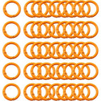 Carabiner Clip 48Pcs Orange Metal Key Ring Clip Circle Keychain Rings Bulk Spring O Ring Round Cute Carabiner Spring Snap Hook Key Chain Clips for DIY Keychain Bag Charm Handbag Purse Dog - color: Orange