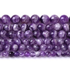 120PCS 6mm Natural Purple Dream Lace Amethysts Beads Crystal Round Loose Beads for Jewelry Making DIY Bracelet Necklace 32" 2 Strand - color: Purple Dream Lace Amethysts, size: 6mm(2 strands)
