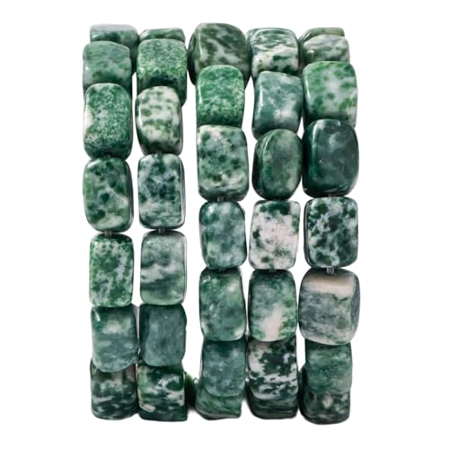 Natural Large African Jade Cube Stone Beads 8x11mm 38cm/str Loose Semi Gemstone Stone Square Beads for Making Bracelets Necklace - color: African Jade