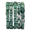 Natural Large African Jade Cube Stone Beads 8x11mm 38cm/str Loose Semi Gemstone Stone Square Beads for Making Bracelets Necklace - color: African Jade