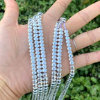 300pcs Adabele Grade A Natural Hematite Silver Plated Healing Gemstone 6mm x 4mm Round Rondelle Loose Beads Gem Stone Spacer for DIY Craft Jewelry Making GFC8-2 - color: Silver Plated Hematite, size: 6x4mm (300pcs/3 Strands)