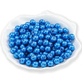 200Pcs Glass Pearl Beads Faux Pearls Round Czech Tiny Satin Luster Spacer Loose Beads Bulk with Holes Handcrafted for DIY Bracelets Jewelry Making Crafts Supplies (4MM, Royal Blue) - color: Royal Blue, size: 4MM