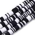 10 Strands 6mm Clay Flat Disc Beads Black Flat Round Polymer Clay Beads Loose Handmade Spacers for DIY Necklace Bracelet Jewelry Making Supplies - color: Black, 6x0.5-1mm