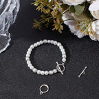 Beebeecraft 1 Box 2 Sets Silver Toggle Clasps T Bar Clasp Necklace 925 Sterling Silver Round IQ Jewelry Fastener Connectors Buckle for Jewelry Making Pendants Bracelet Necklace Earring DIY Crafts