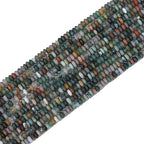 BEADIA Natural Indian Agate Disk Stone Beads 4x2mm 160pcs Rondelle Loose Semi Gemstone Beads for Jewelry Making Design - color: Indian Agate