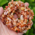 400pcs Natural Chip Stone Beads for Jewelry Making Red Aventurine 5-8mm Irregular Gemstones Healing Crystal Loose Rocks Bead Hole Drilled for Ring Earrings Necklace Bracelet Making DIY Art Crafts - color: Red Aventurine-(2 Strands-62")