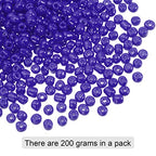 HARFINGTON 2000Pcs Small Glass Beads 6/0 4mm Loose Tiny Round Small Beads for Bracelet Earring Rings Jewelry Making, Blue Purple - color: Blue Purple