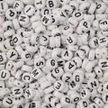 1150pcs John Bead 7mm White Round Acrylic Alphabet Beads for DIY Craft Jewelry Bracelet Necklace Making - color: Multicolor