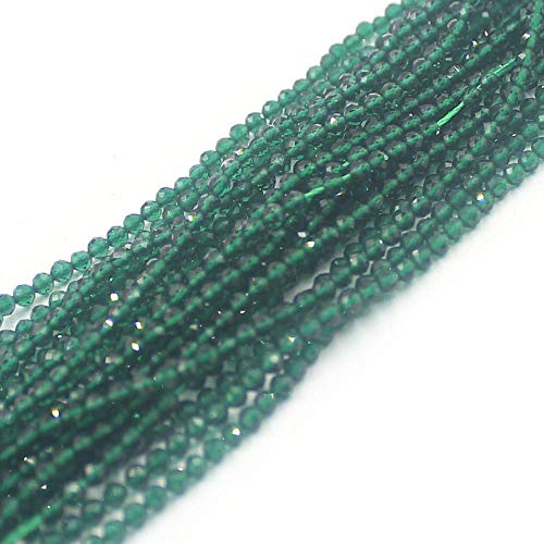 SR BGSJ Jewelry Making Natural 2mm Round Faceted Green Jade Gemstone Beads Loose Spacer For DIY Design Craft Strand 15"
