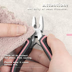 Mini Linemans Pliers Spring Loaded 5 Inches Wire Cutter with Serrated Jaw Chromium Vanadium Steel Construction Mini Combination Pliers for Jewelry Making, Pink Tool for Women - style: Linemans Pliers