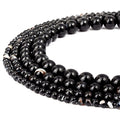 RUBYCA Natural Black Striped Agate Gemstone Round Loose Beads for DIY Jewelry Making 1 Strand - 6mm - color: Black Stripe Agate, size: 6 MM