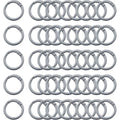 Carabiner Clip 48Pcs Grey Metal Key Ring Clip Circle Keychain Rings Bulk Spring O Ring Round Cute Carabiner Spring Snap Hook Key Chain Clips for DIY Keychain Bag Charm Handbag Purse Dog - color: Grey