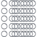 Carabiner Clip 48Pcs Grey Metal Key Ring Clip Circle Keychain Rings Bulk Spring O Ring Round Cute Carabiner Spring Snap Hook Key Chain Clips for DIY Keychain Bag Charm Handbag Purse Dog - color: Grey