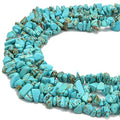 PLTbeads 5-8mm Natral Healing Gemstone Waist Bracelets Necklace Kit Irregular Stone DIY Crafts Design Jewelry Making 1 Strand per Bag Approxi 34 inch (Green Turquoise Chips) - color: Green Turquoise Chips