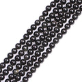 GEM-Inside Natural 6mm Black Obsidian Gemstone Loose Beads Round Energy Power Beads for Jewelry Making 15" - color: Black Obsidian, size: 6mm