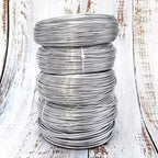 INSPIRELLE 18 Gauge 377 Feet Silver Aluminum Craft Wire Bendable Metal Wire for Jewelry Craft Making - color: Silver, size: 18 Guage (1.0mm)