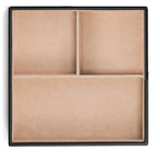 Glenor Co Jewelry Organizer Tray - Set of 2 - Stackable 6 Slots Jewelry Storage Trays - Display on Dresser or Drawer - Compatible with Other Trays - Black - size: Square - 3 Slot x 2