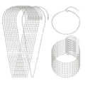 Swyabi 20 Pack Stainless Steel Paperclip Chains Link Adjustable Necklace Bracelet Bulk for Men Women DIY Bracelets Crafts - color: 3x7.5mm Silver