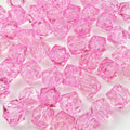200pcs 10mm Acrylic Cube Square Faceted Acrylic Beads with Hole Plastic Spacer Beads for Bracelets Necklace Earring Making Supplies (Pink) - color: Pink, size: 10mm
