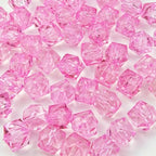 200pcs 10mm Acrylic Cube Square Faceted Acrylic Beads with Hole Plastic Spacer Beads for Bracelets Necklace Earring Making Supplies (Pink) - color: Pink, size: 10mm