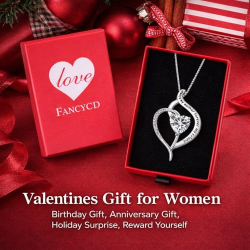 Forever Connected Mother & Son Necklace – Heart Pendant Gift for Mom, Sterling Silver Jewelry for Mother's Day or Birthday - style: Mom A