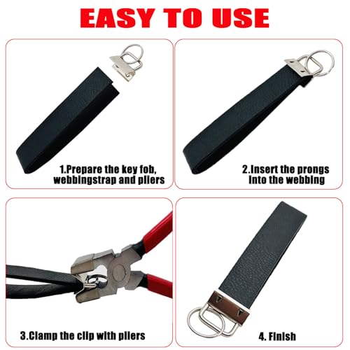 Key Fob Hardware Kit with Installation Pliers - color: 50 Pcs