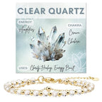 Farfume Crystal Bracelet Beaded Bracelets 4mm Natural Stone Beads Gemstone Handmade Jewelry Valentine's Day Gifts - color: Clear Quartz-steadfast&vitality
