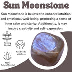 Amazing Gemstone Sun Moonstone Crystal Tumbled Stones Polished Rocks - Natural Gem Stones for Healing - DIY Crystals for Protection (1 Piece) - color: Sun Moonstone
