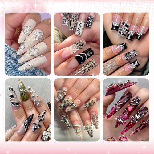 1-3MM Mini Small Nail Beads Metal Caviar Beads Silver Nail Charms and Gems Ball, Nail Balls for Nail Art Accessories Supplies Gold Rhinestones for Women Manicure - color: 14 Small Silver Nail Beads