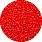 2000pcs Red Glass Seed Beads, Colorful Tiny 4mm Beads for Jewelry Making, Beading Supplies. - color: Red